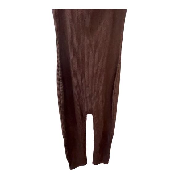 Sans Faff Bell Pedal Pusher Ribbed Jumpsuit Sleeveless Square Neck Y2K Summer S - Picture 13 of 14